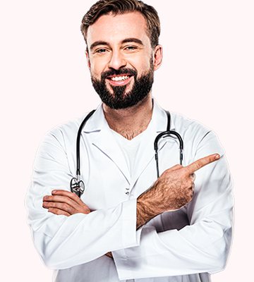 Smiling doctor with a stethoscope